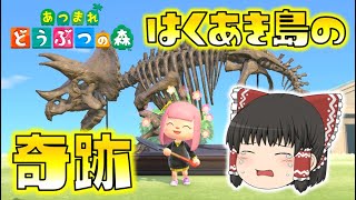【あつ森】感動！はくあき島に舞い降りた奇跡…！信じられない早さでぐさおの化石が見つかった！ゆっくり達のあつまれどうぶつの森 part4