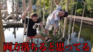 何もしないのに【今日水上アスレチックで落とされます】と伝えて疑心暗鬼にしてみたドッキリ