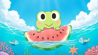Keroppi’s Juicy Summer Day🌞🍉 Chill Lofi Beats for Ocean Breezes & Sweet Daydreams 🌊