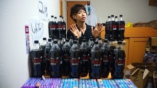 コーラ風呂に体中メントスで入ってみた Coca Cola mixed with Mentos mints in a 50 gallon bathtub