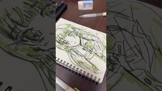 自分の手癖で月ノ美兎描いてみた🐰