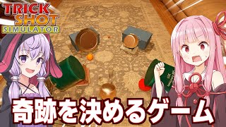 【ボイスロイド実況】琴葉茜と結月ゆかりvsネットで見た神技を再現するゲーム【TrickShot Simulator】
