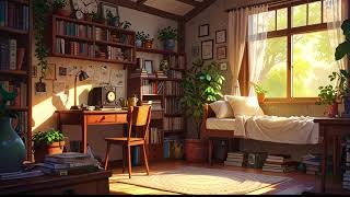Peaceful Morning Light in a Cozy Vintage Study Room | Lo-Fi Aesthetic Workspace