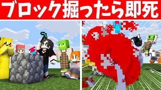 1人1ブロックしか掘れない過酷すぎる世界でエンドラ討伐してみた-マインクラフト【KUN】