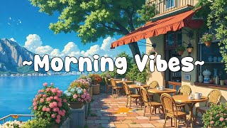 Lofi Hip Hop Morning Vibes ☕ Cozy Coffee Café by the Lake 🌄 Calm & Relaxing Study Music for Focus