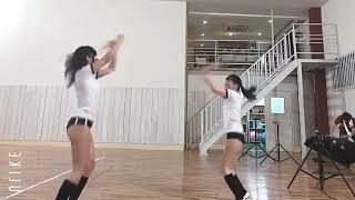 Happy girl practicing Kendo in sportswear