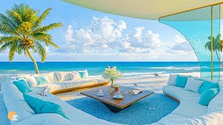 Morning Jazz by the Seaside to Elevate the Spirit - Positive Bossa Nova with the Ocean Waves Sounds