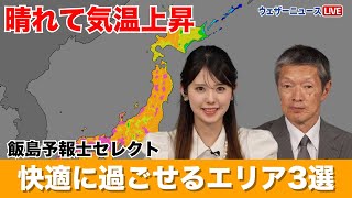 【予報士セレクト】広範囲で夏日予想の今日快適に過ごせるエリア3選