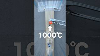 1000℃の鉄球でコップ何枚貫通できるかチャレンジ！　1000℃ iron ball challenge
