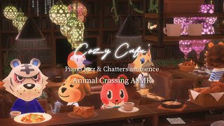 Animal Crossing ambience - Cozy Antique café ☕ Chatters + Lo-fi Smooth Jazz Piano Music Play list 🎧