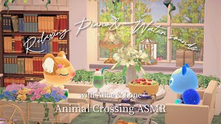 Study,Work Aid / Cozy Botanical Living Room 🌿 Relaxing Piano Music & Water Sounds | Alice & Ione |AC