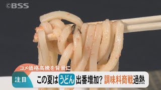 この夏は「うどん」の出番が増える？米の価格高騰を背景に調味料商戦過熱