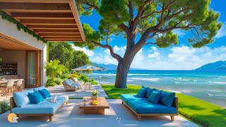 Positive Bossa Nova with the Ocean Waves Sounds - Weekend with Morning Jazz by the Seaside
